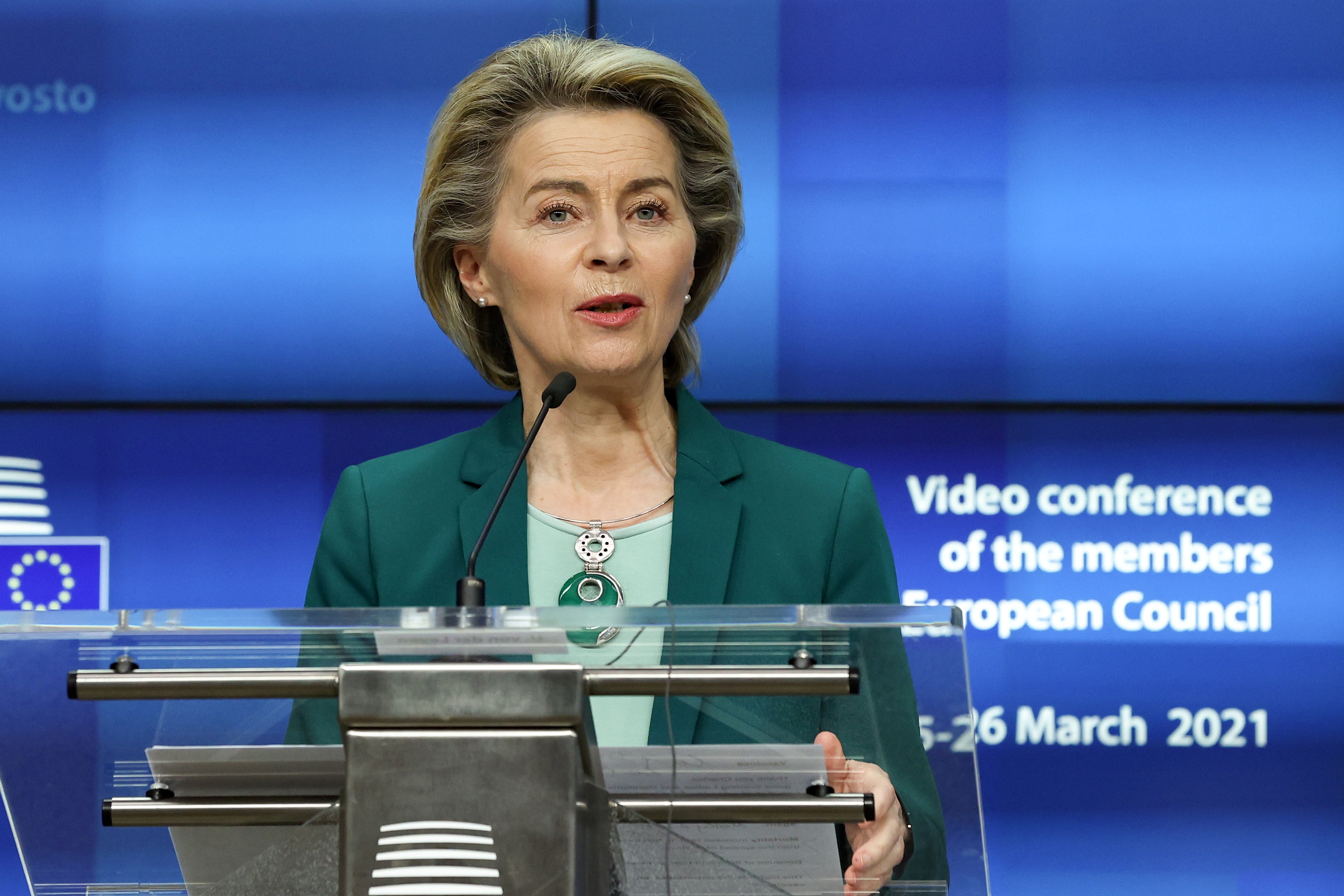 Ursula von der Leyen has warned AstraZeneca it must ‘honour’ its vaccine contract with the bloc