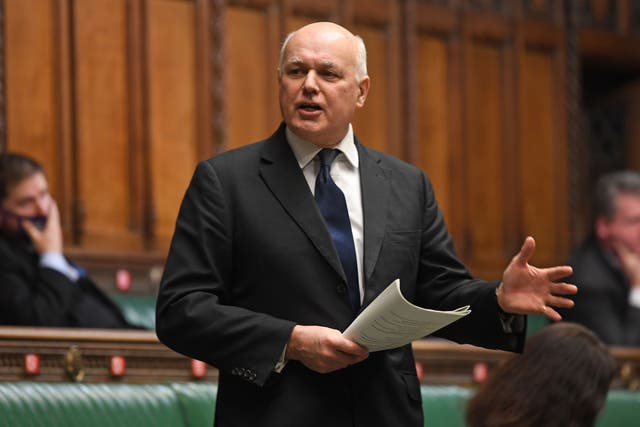 <p>UK Conservative MP Iain Duncan Smith said he would wear the sanctions ‘as a badge of honour’</p>
