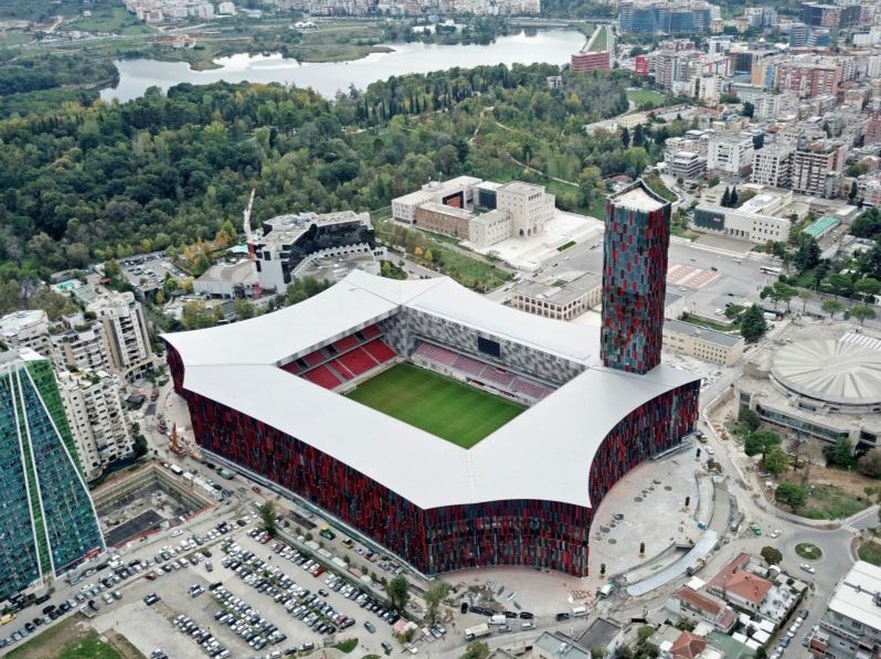 View of the Air Albania Stadium