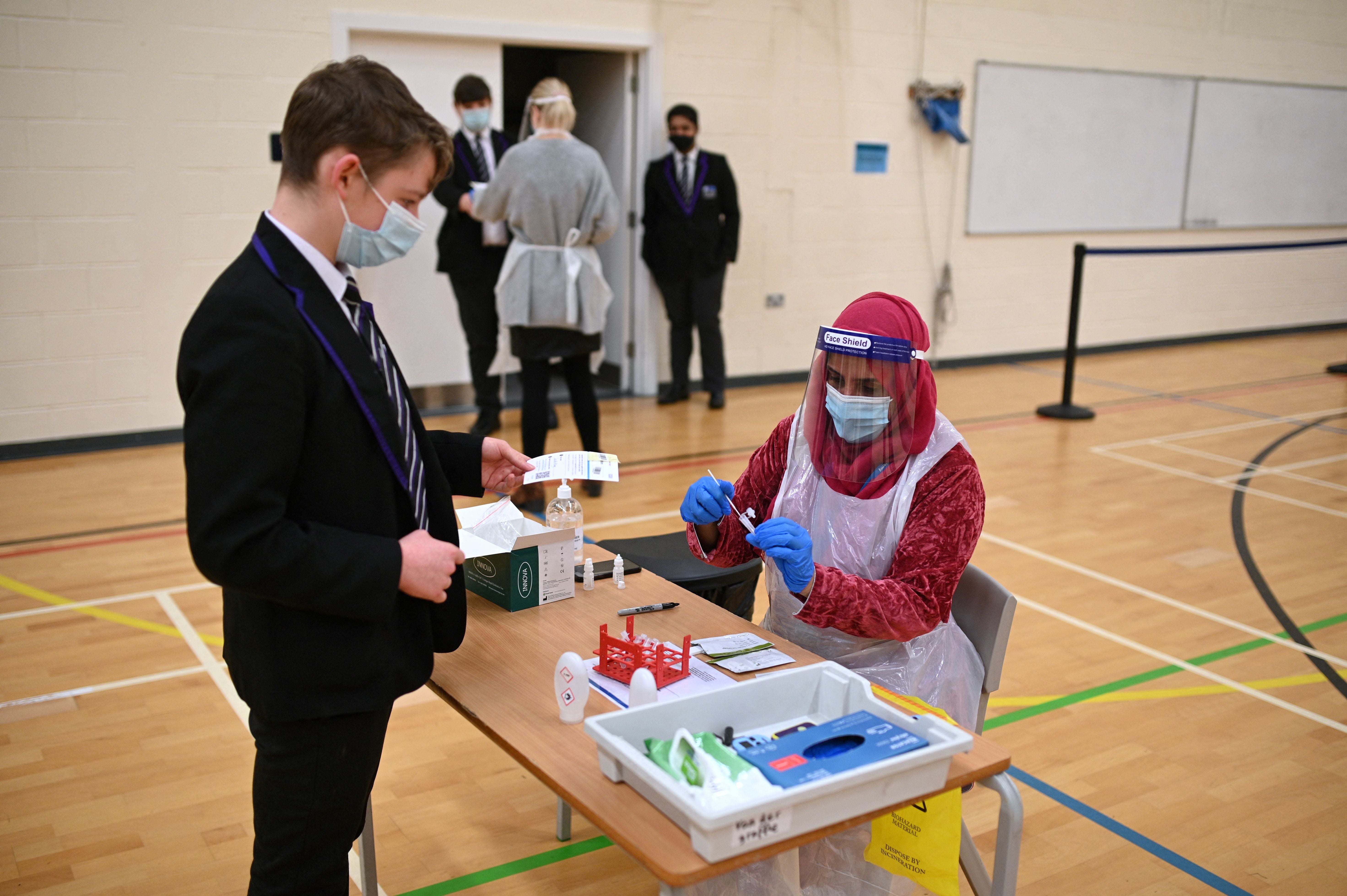 Year 10 students get tested at the Park Lane Academy in Halifax