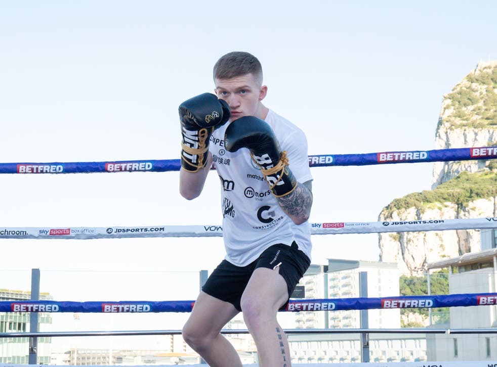 Campbell Hatton during his public workout