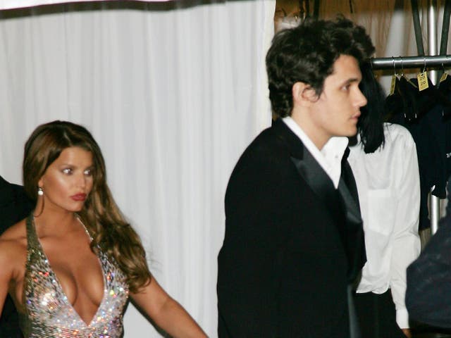 Jessica Simpson and John Mayer at an event in 2007