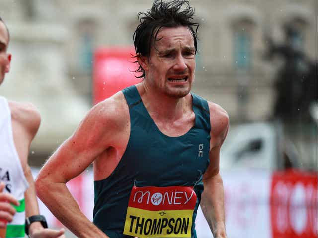 <p>Thompson broke his personal best time while also qualifying for the Olympics</p>
