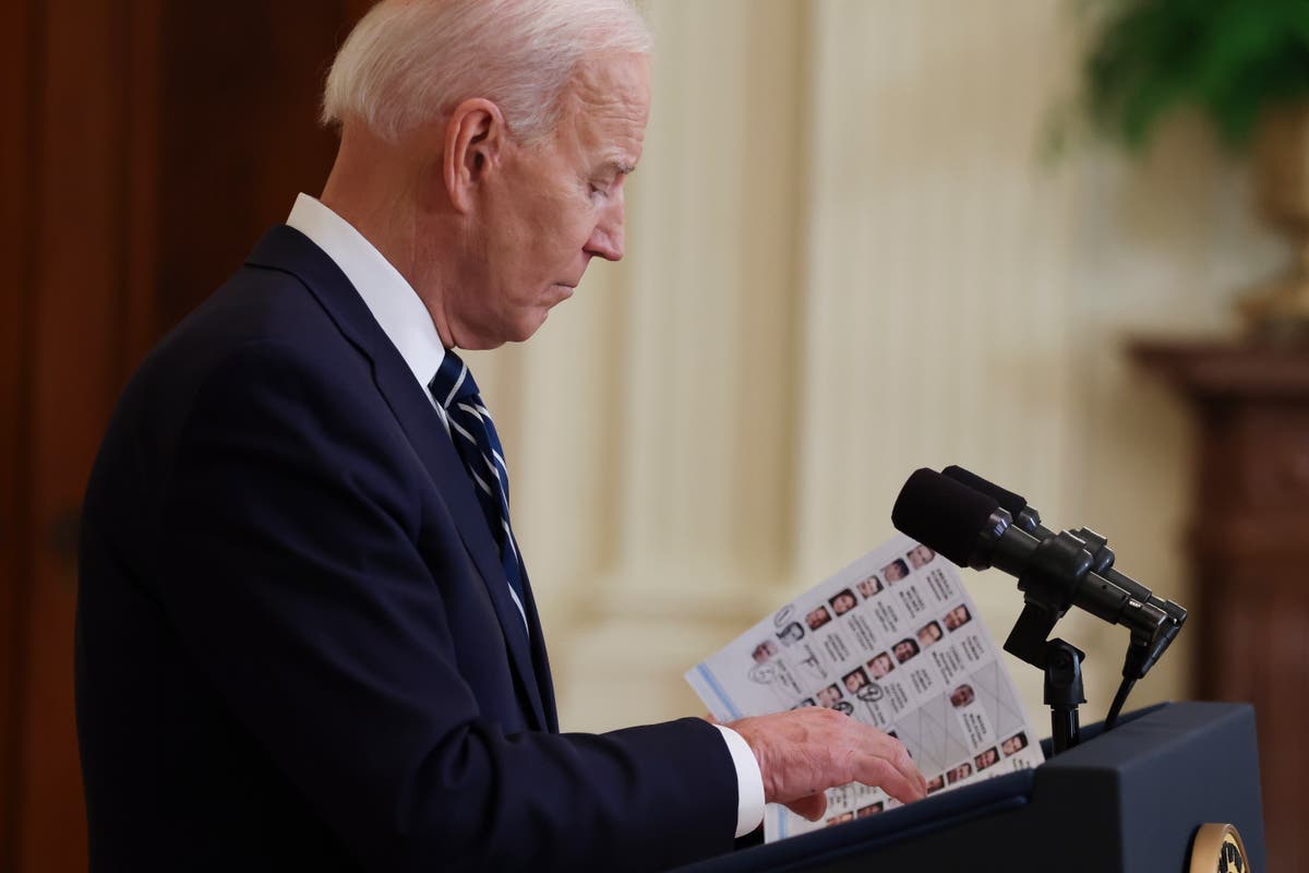 Photos reveal Biden’s secret press conference cheat sheets