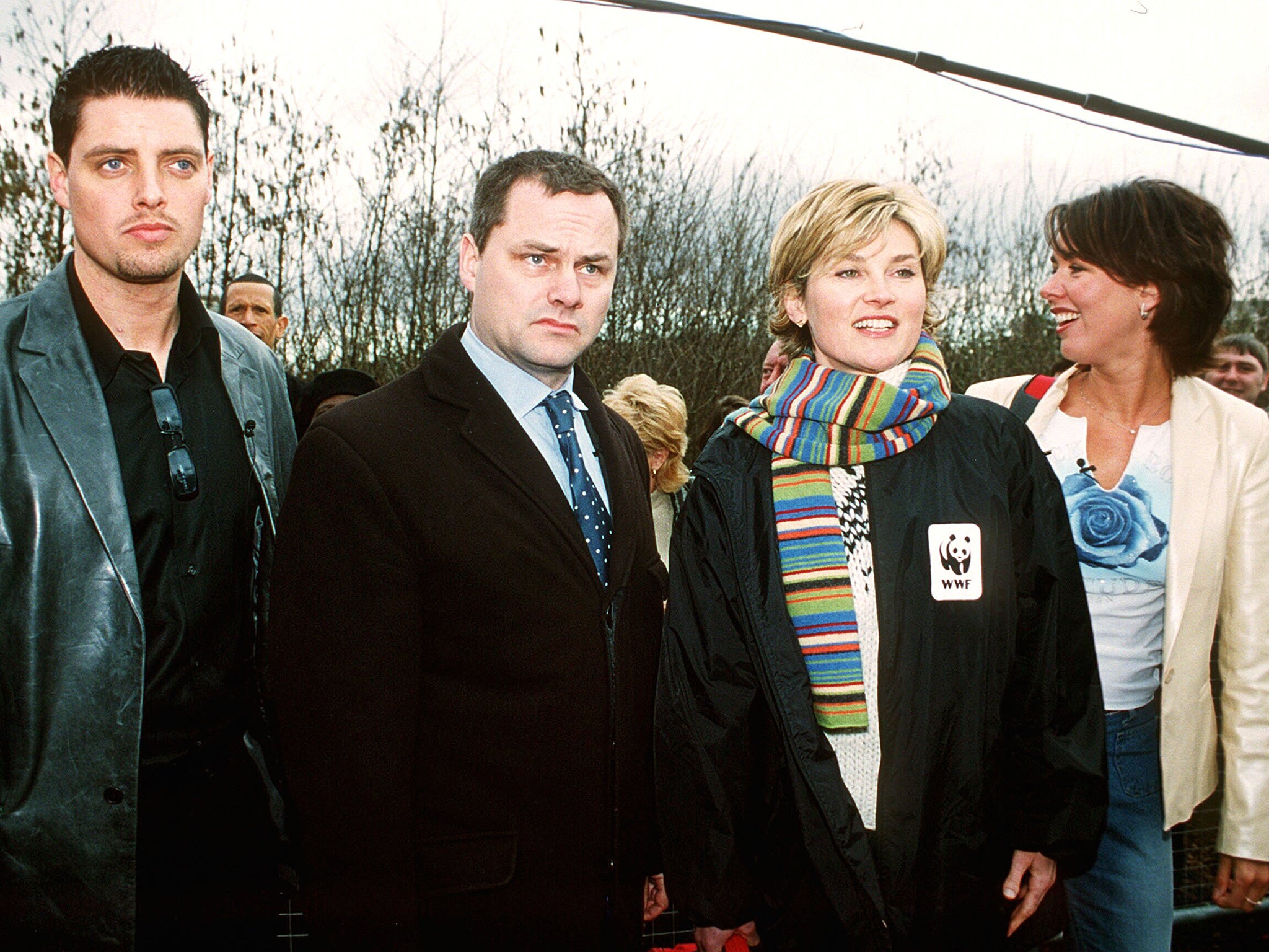 Where it all began: Keith Duffy, Jack Dee, Anthea Turner and Claire Sweeney prepare to enter the first ever Celebrity Big Brother house in 2001