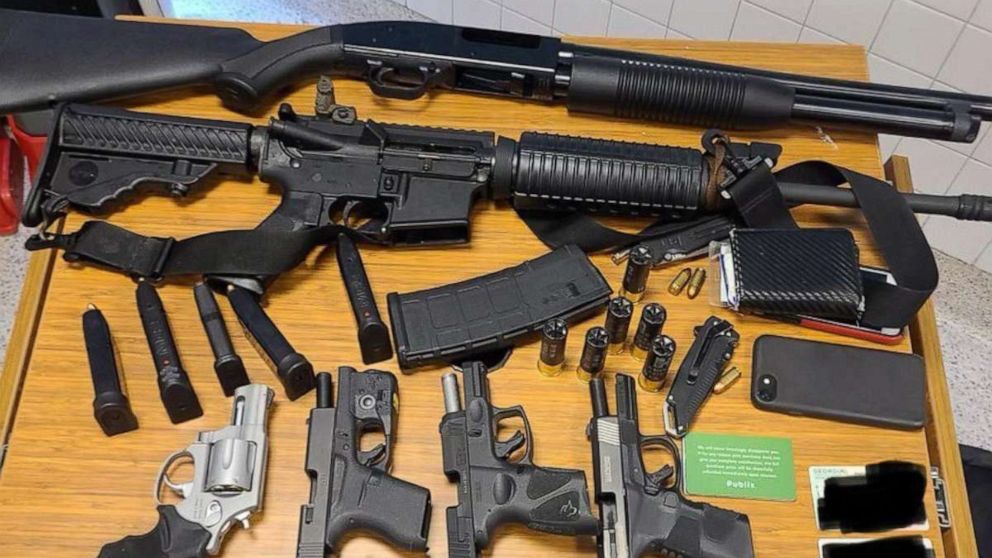 An armed man arrested at a Publix supermarket in Atlanta was found to be in possession of six guns when apprehended by police