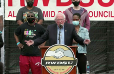 ‘If you succeed here, it will spread’: Bernie Sanders rallies Amazon workers in Alabama ahead of historic union vote