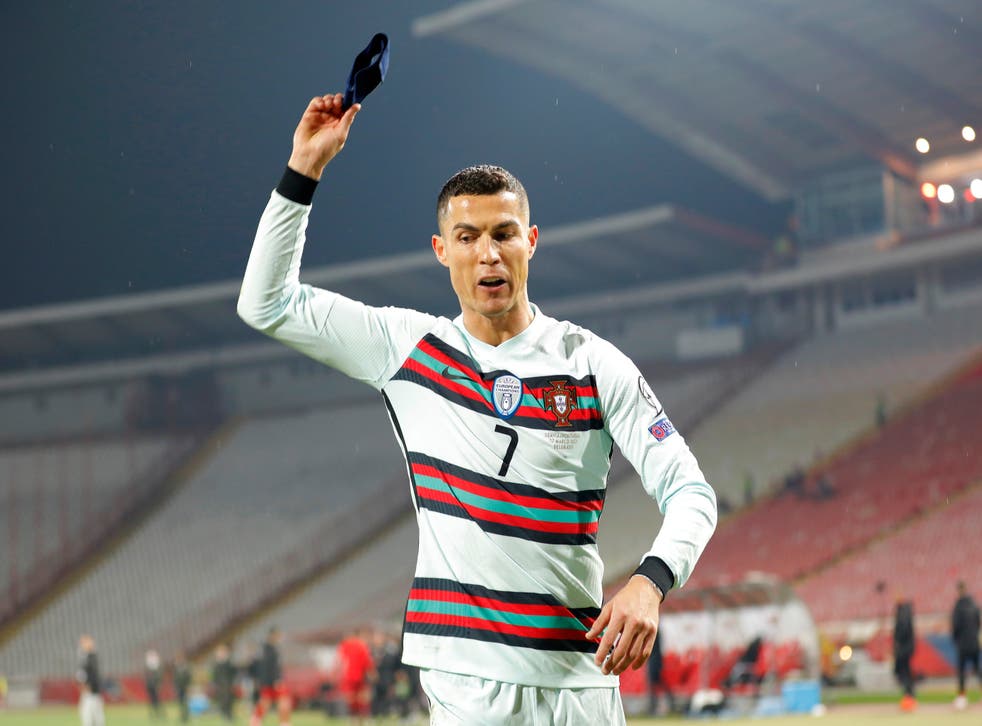 Cristiano Ronaldo threw his captain’s armband to the ground before storming down the tunnel