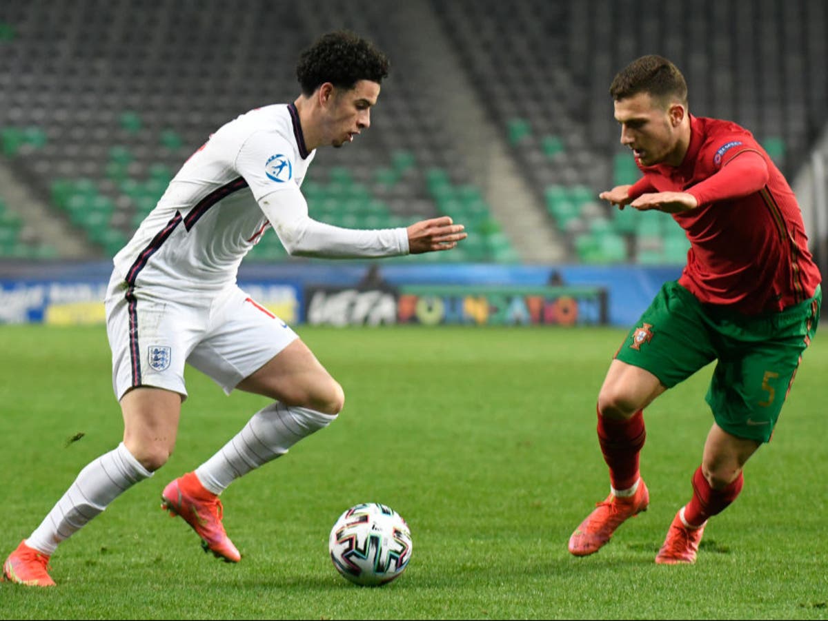 England U21s on brink of Euros elimination after defeat by Portugal