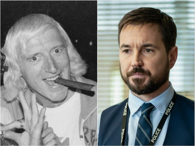 Jimmy Savile, and Martin Compston in Line of Duty