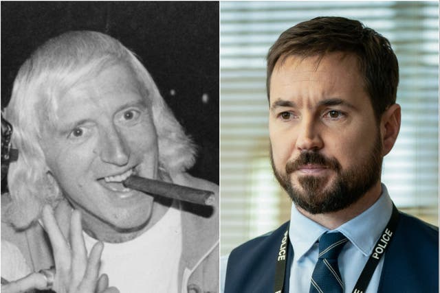 Jimmy Savile, and Martin Compston in Line of Duty