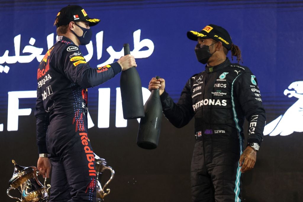 Lewis Hamilton edges Max Verstappen in Bahrain