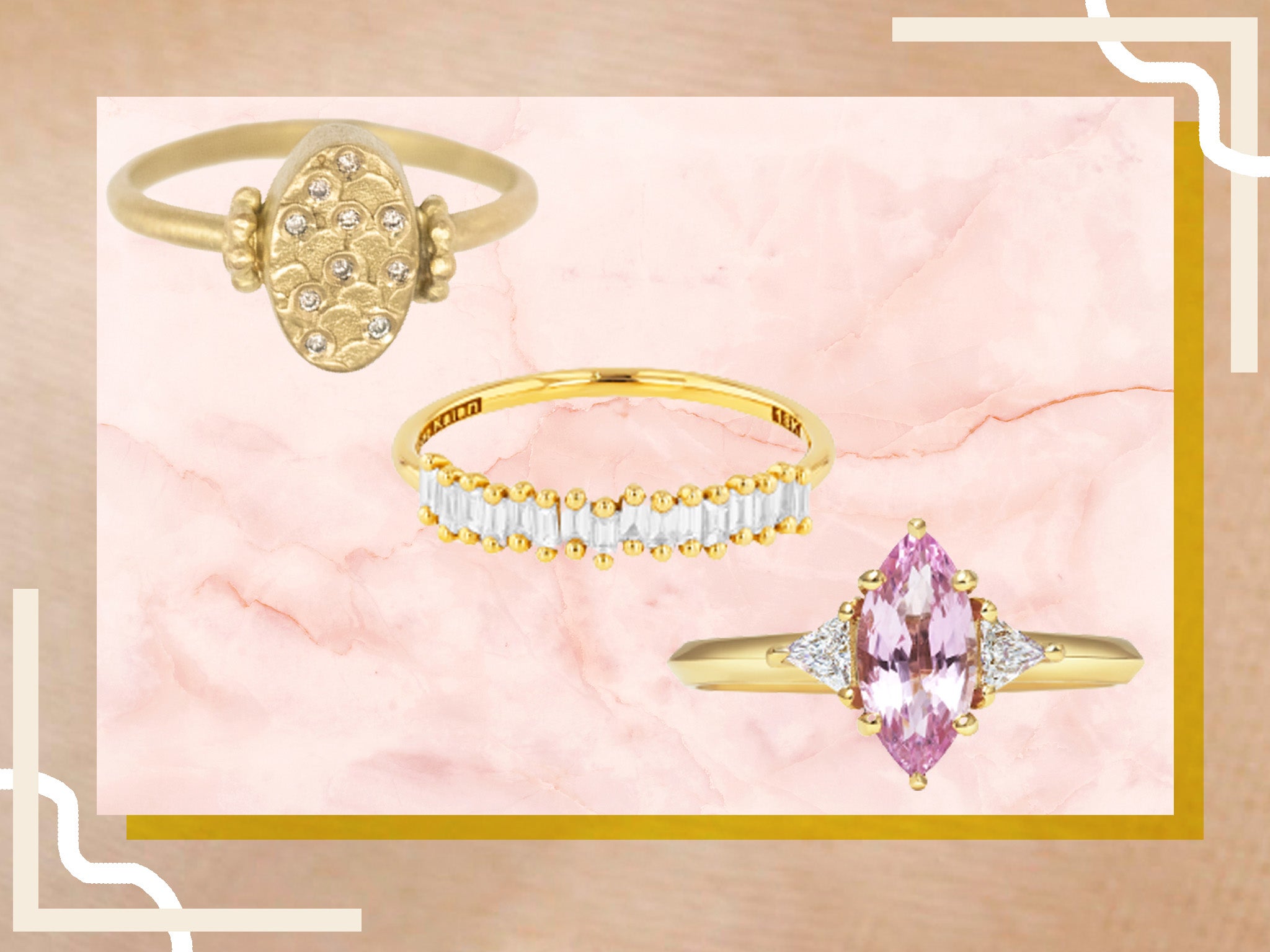 Coloured gemstone engagement rings - McCaul Goldsmiths