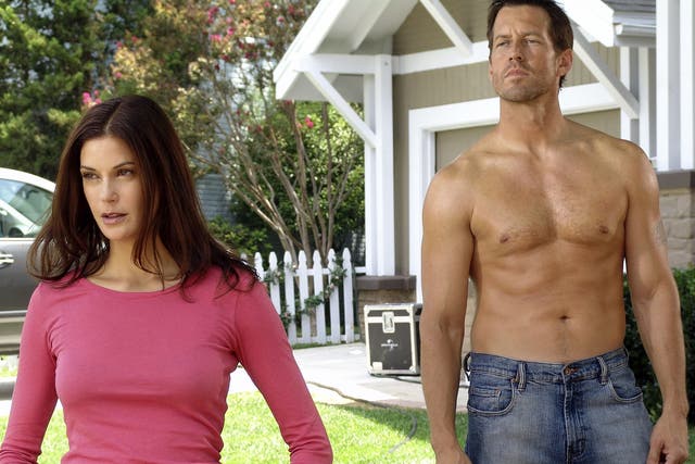 <p>Teri Hatcher and James Denton in Desperate Housewives</p>