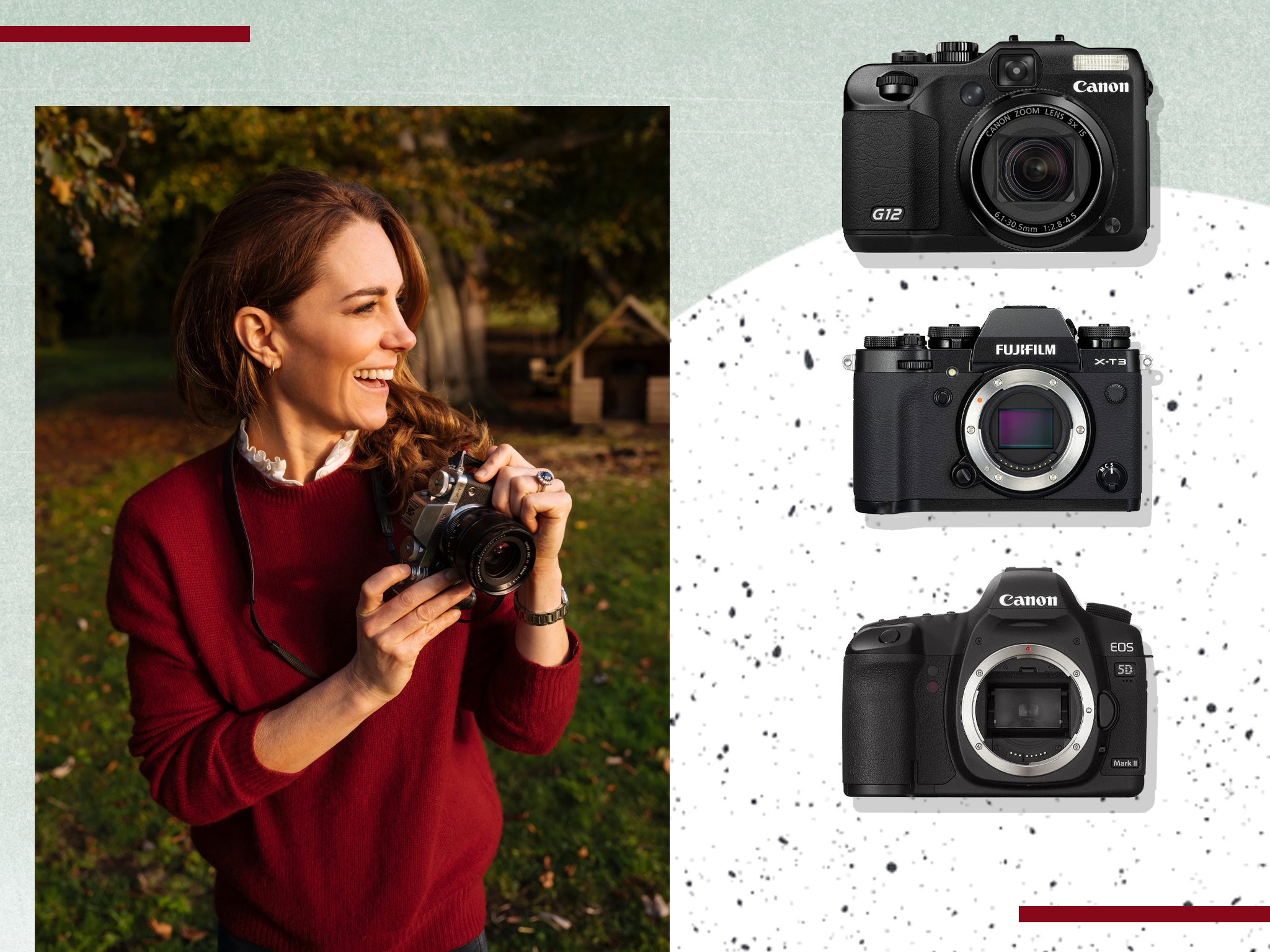 Kate takes pictures with cameras made by these trusted brands