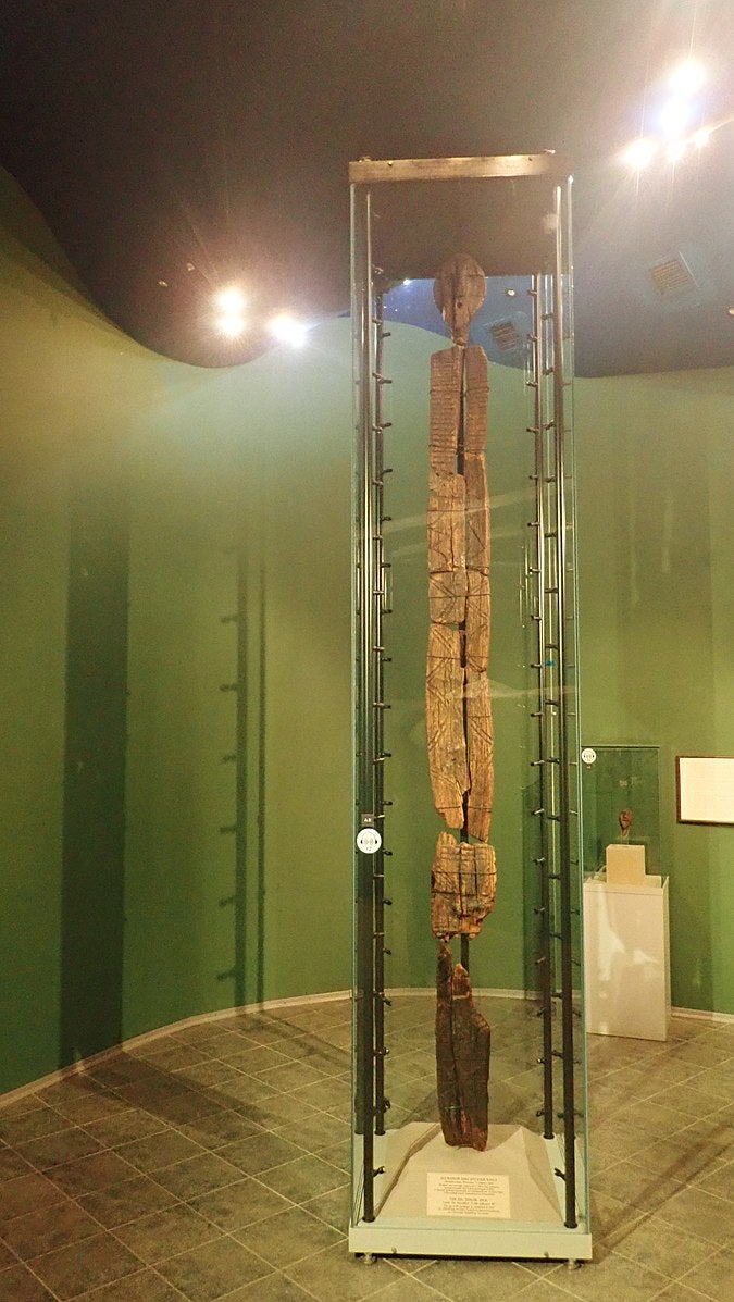 Where the idol stands now in a museum in the Ural mountains