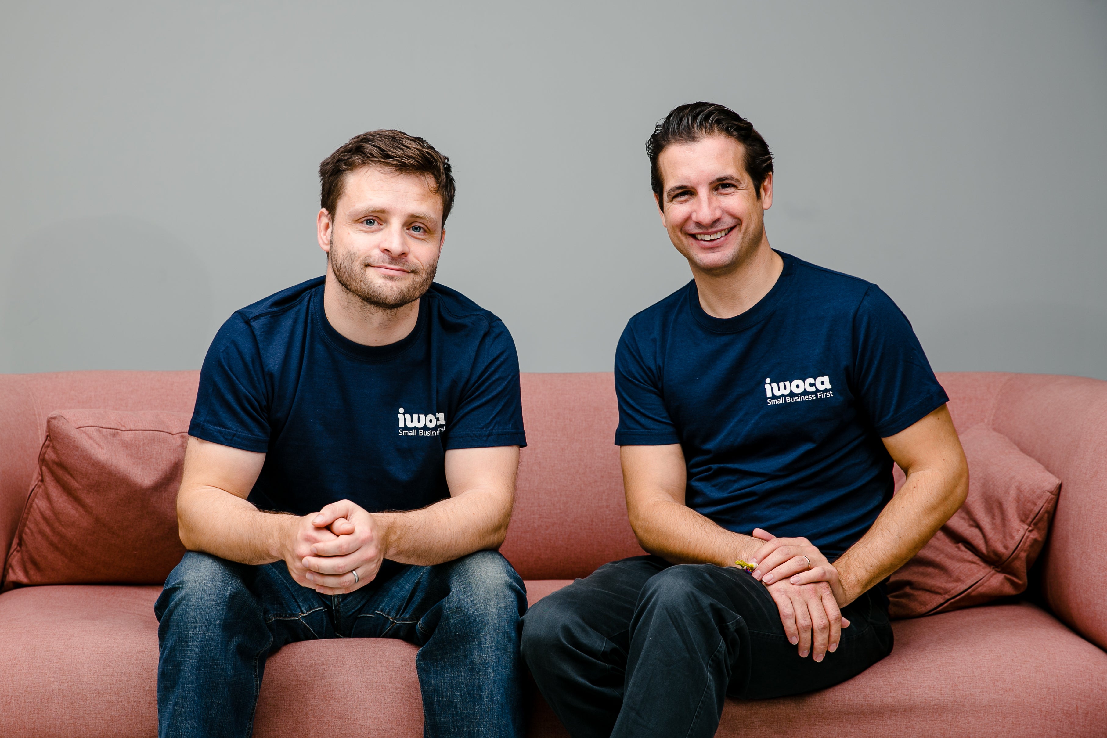The co-founders of iwoca: James Dear (left) and Christoph Rieche