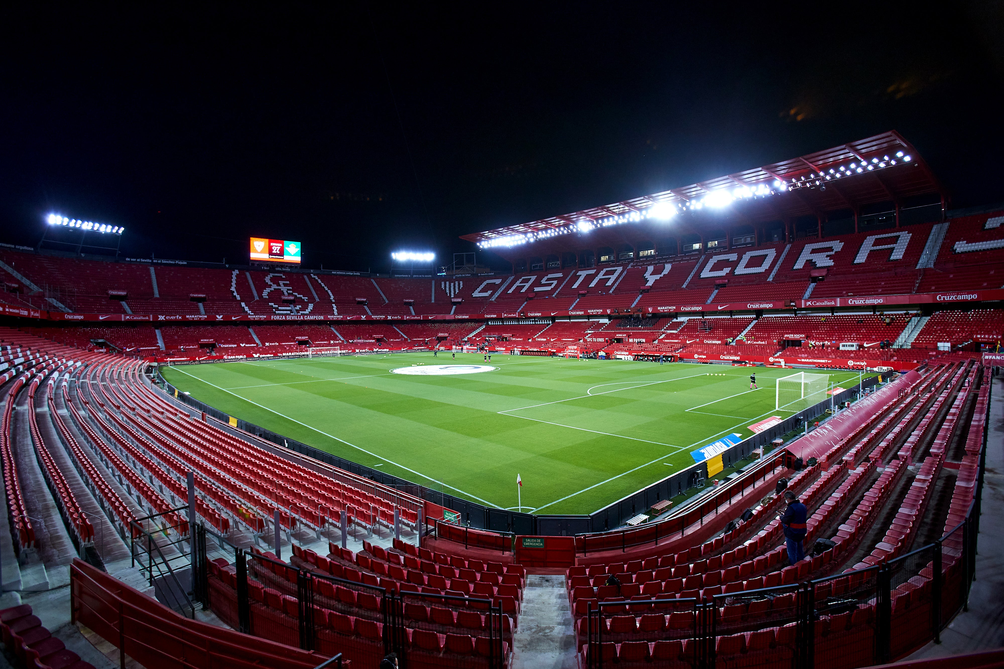 A general view of Sevilla’s Estadio Ramon Sanchez Pizjuan