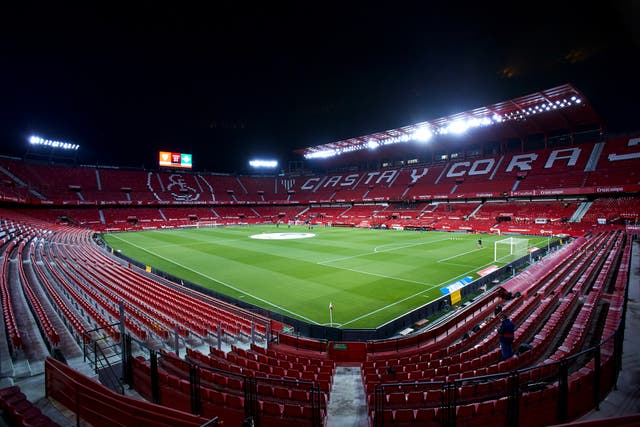 A general view of Sevilla’s Estadio Ramon Sanchez Pizjuan