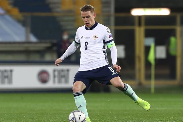 <p>Northern Ireland captain Steven Davis is set to make a record-breaking appearance against Bulgaria</p>
