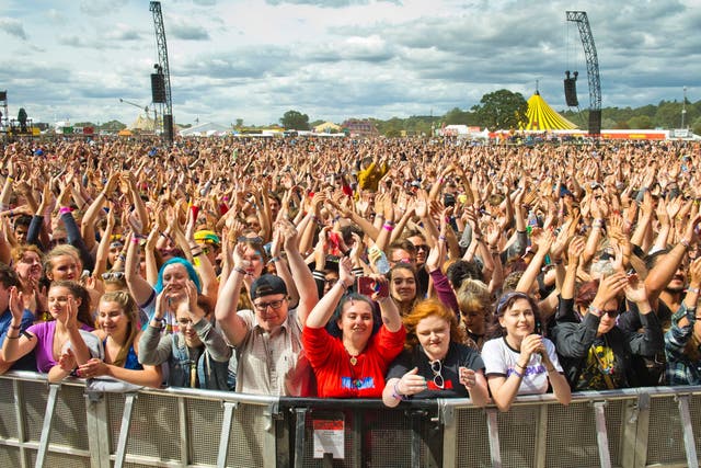 Crowds at Reading Festival in 2018
