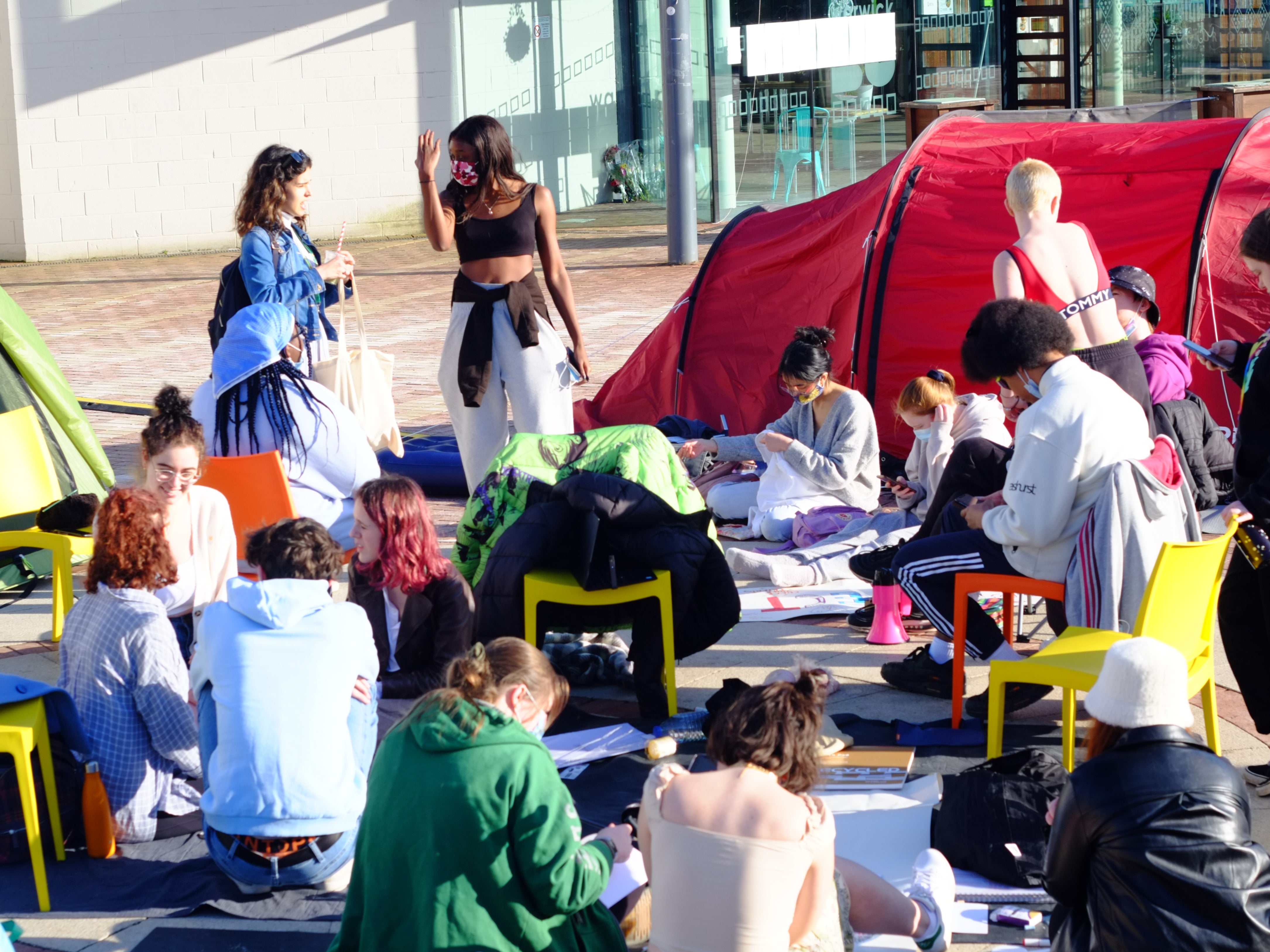 Warwick University students have undertaken a sit-in protest on campus