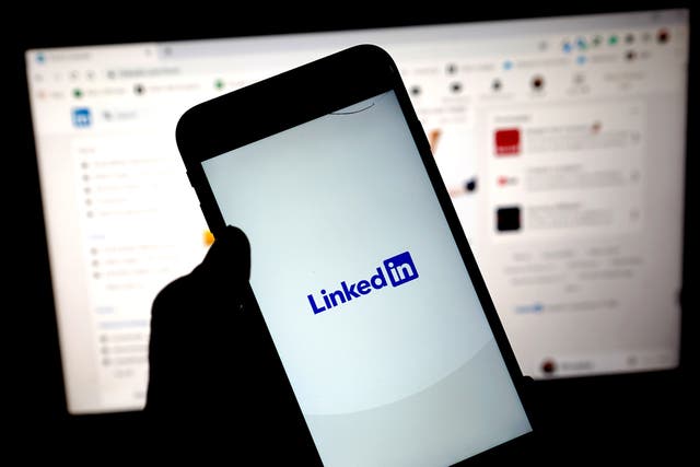In this photo illustration, the LinkedIn app is seen on a mobile phone on January 11, 2021. 