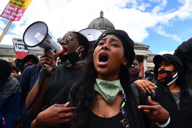 Black Lives Matter protest rally in London