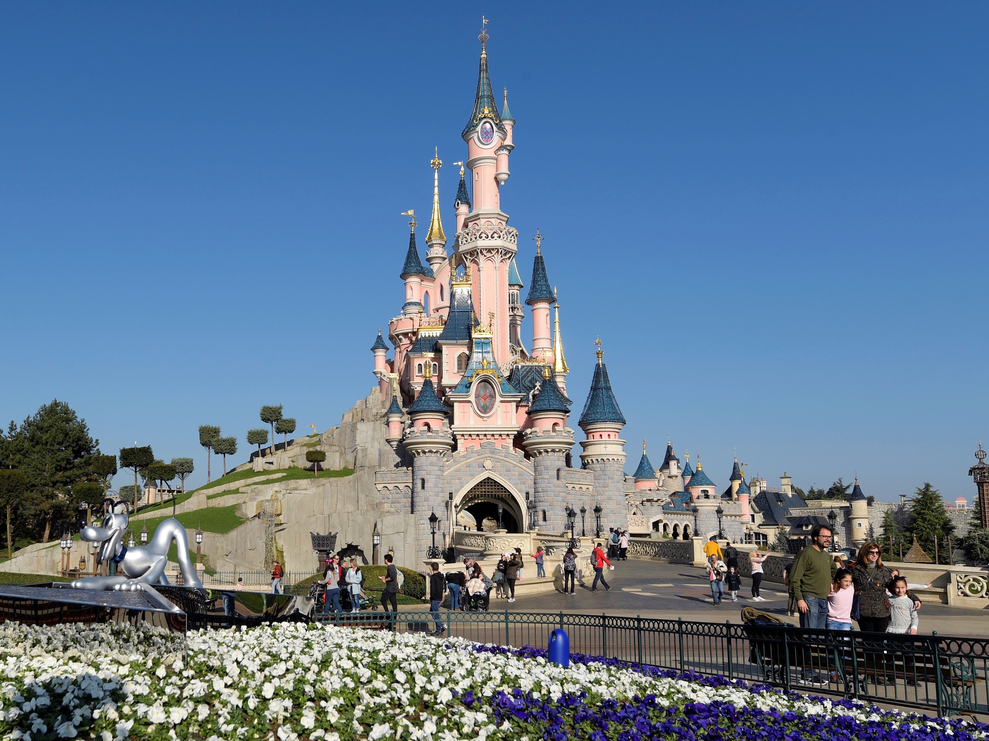 The Sleeping Beauty Castle of Disneyland pictured on 16 March, 2017 in Marne-La-Vallee, east of the French capital Paris