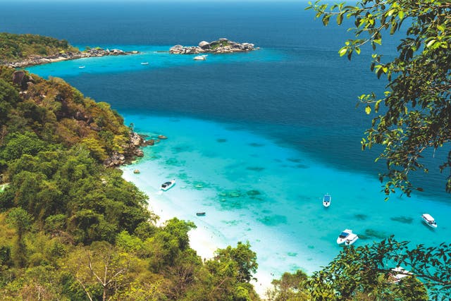 <p>Blue view: a beach in Phuket, Thailand</p>