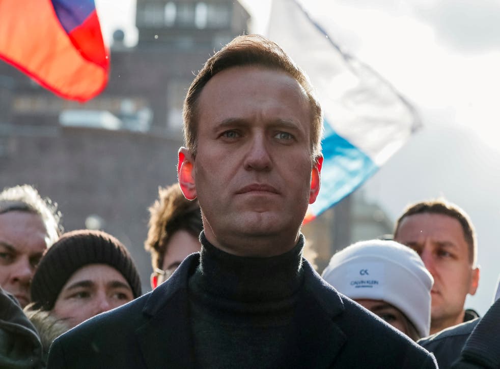 <p>‘I have the right to be seen by a doctor and get medicine, neither of which I’m getting,’ Mr Navalny wrote</p>