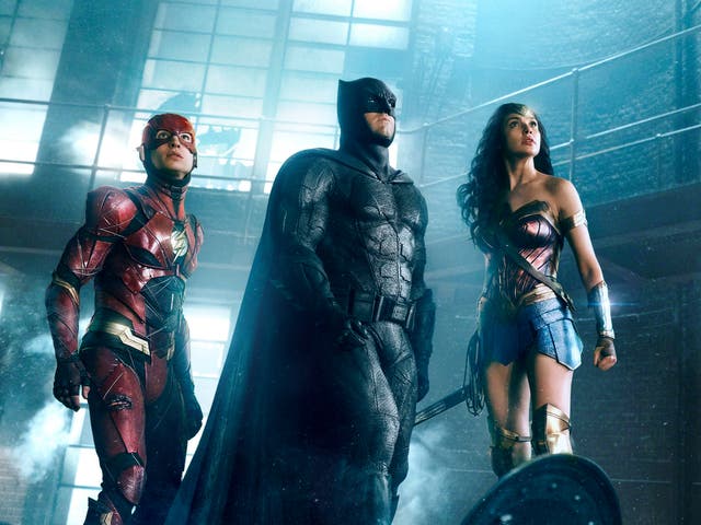 <p>File image: The Flash (Ezra Miller), Batman (Ben Affleck) and Wonder Woman (Gal Gadot) in Zack Snyder’s Justice League</p>