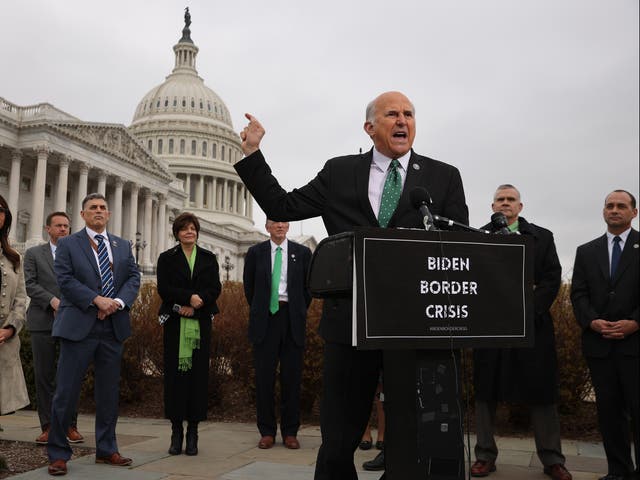 Louie Gohmert speaks during a news conference outside the U.S. Capitol on March 17, 2021 in Washington, DC. 