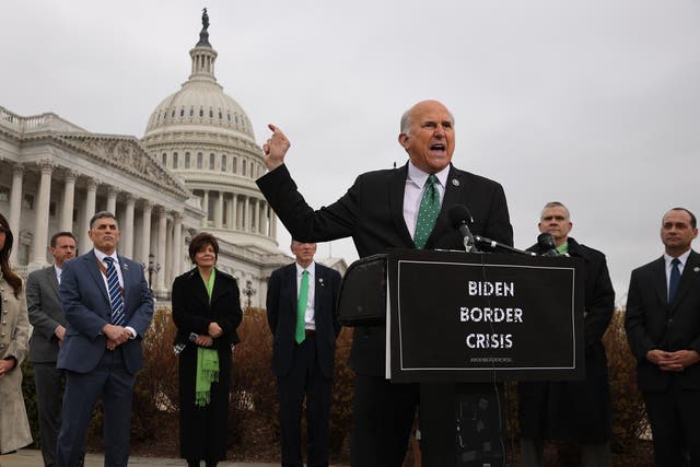 Louie Gohmert speaks during a news conference outside the U.S. Capitol on March 17, 2021 in Washington, DC. 