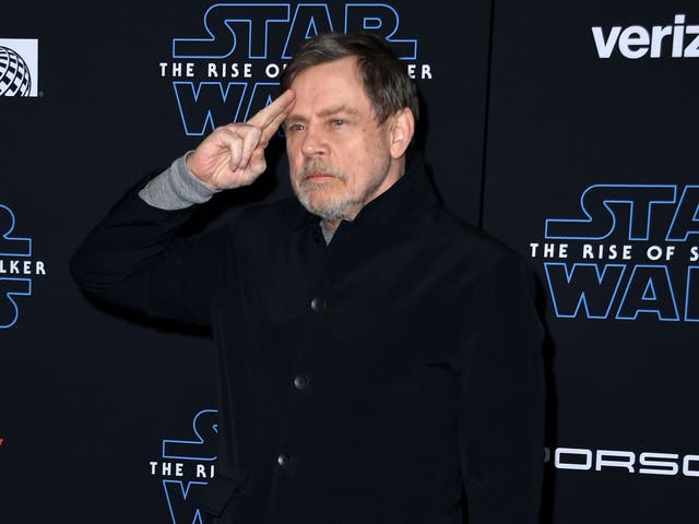 Mark Hamill at the premiere of ‘Star Wars: Rise of Skywalker’ on 16 December 2019 in Hollywood, California