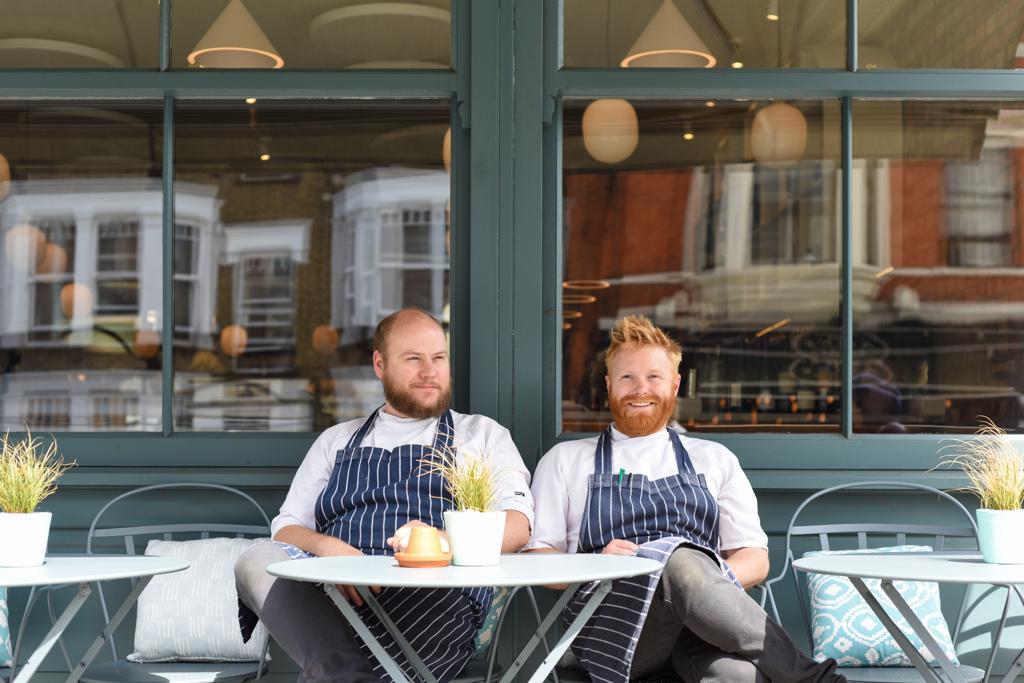 Miller (right) speaks fluidly and with humour about his past kitchens and colleagues