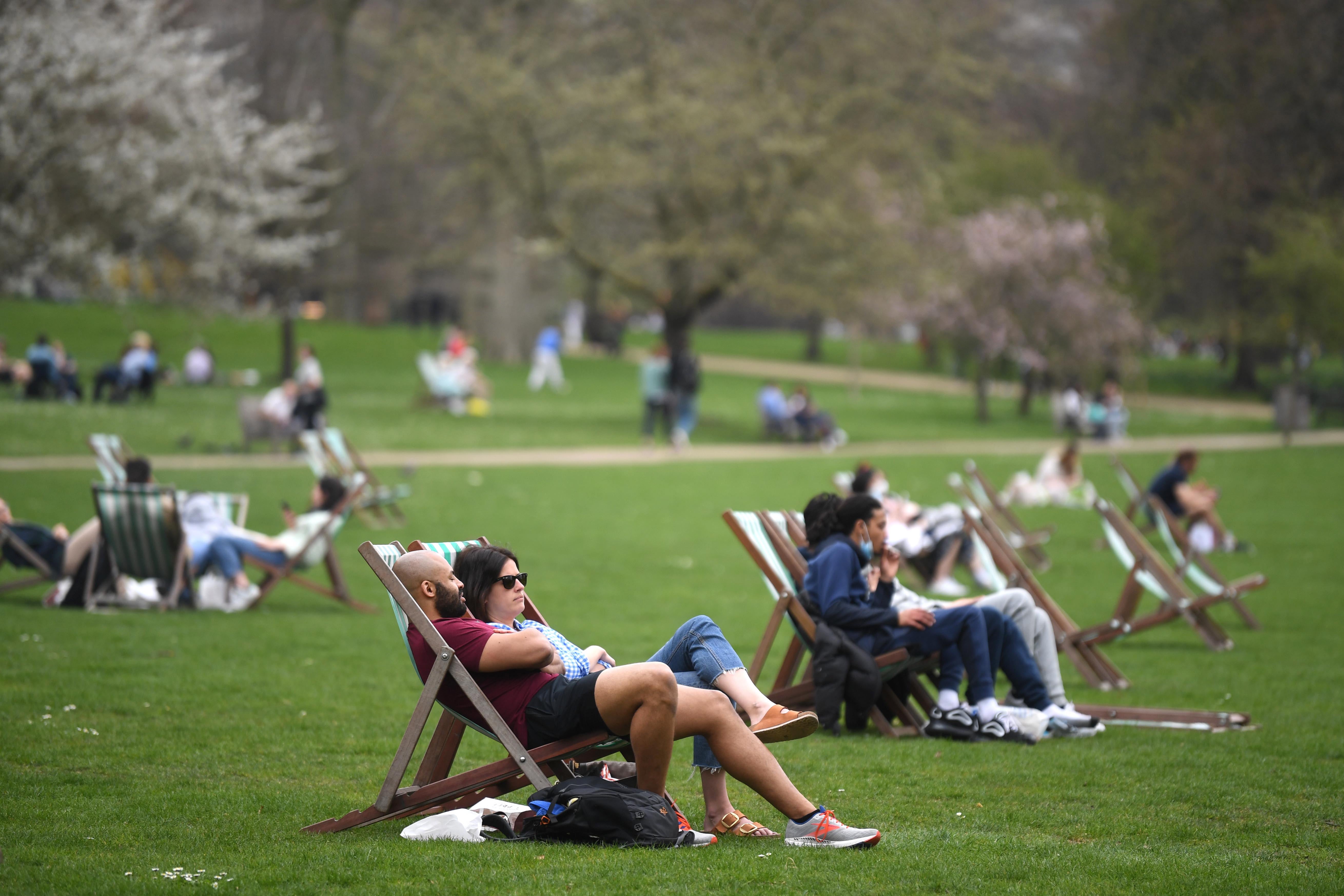 People in England enjoyed warm weather earlier this week as the rules were eased