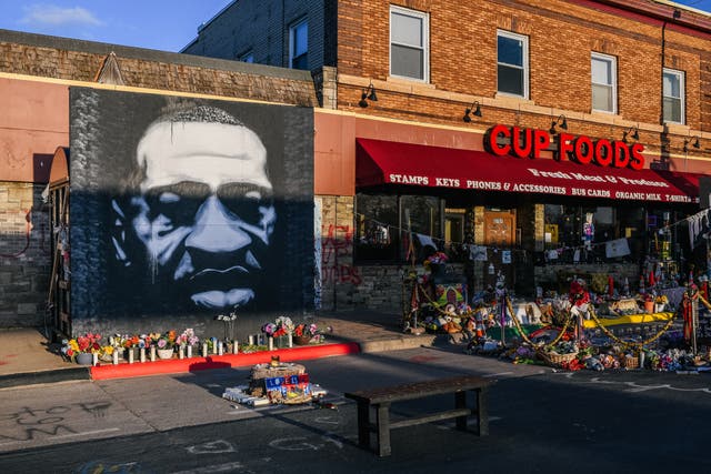 <p>A mural of George Floyd in Minneapolis, Minnesota</p>
