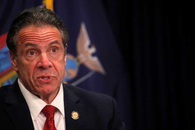 <p>El gobernador de Nueva York, Andrew Cuomo, habla durante una conferencia de prensa en su oficina el 24 de marzo de 2021 en la ciudad de Nueva York. Cuomo dio una actualización sobre la respuesta COVID-19 del estado y respondió preguntas de los medios. </p>