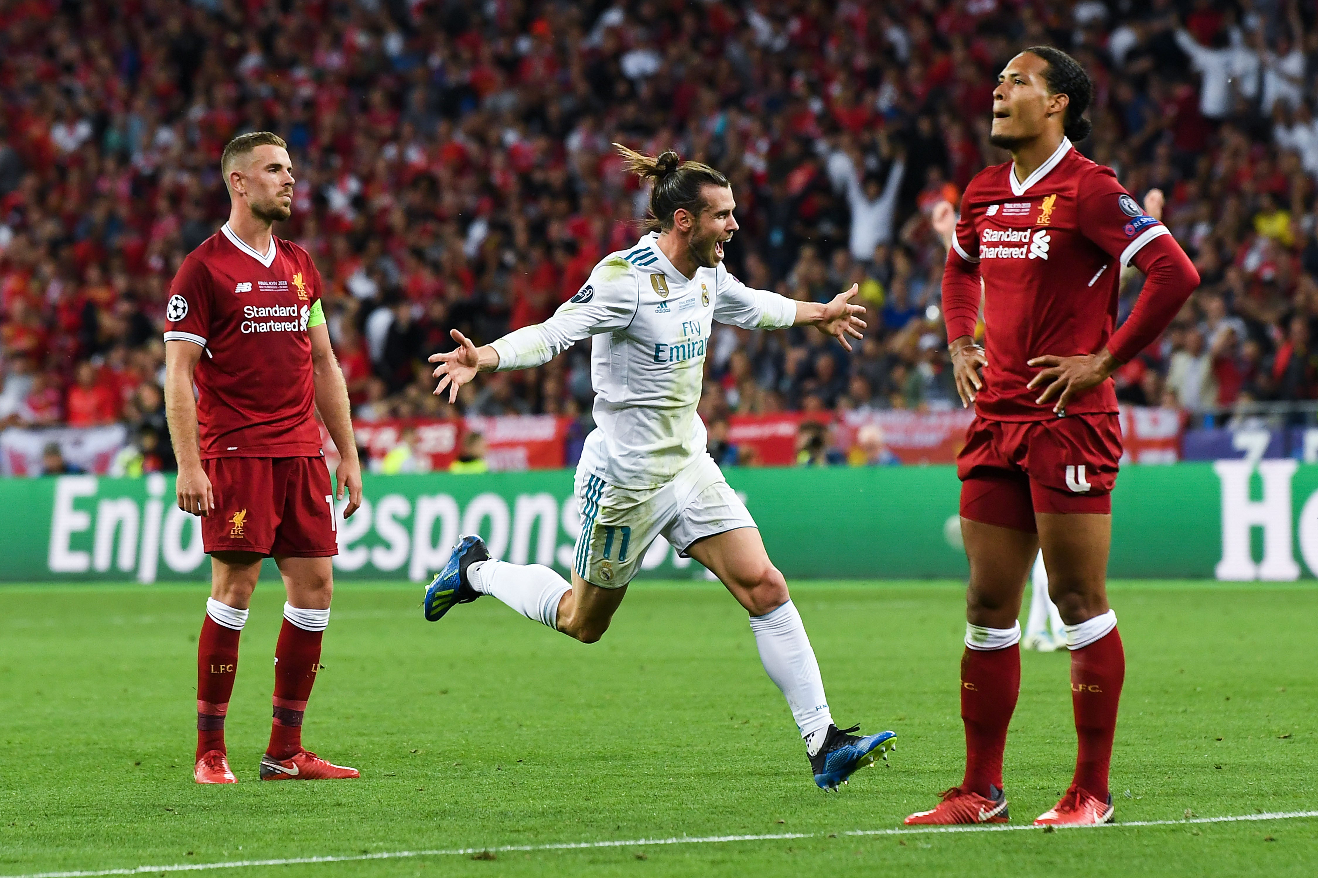 Gareth Bale scored a stunning overhead kick and a long-range shot that Loris Karius spilled