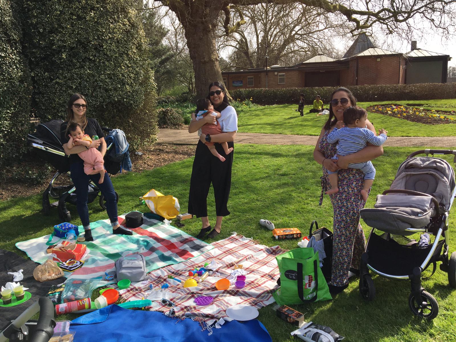 Hayley Longdin, Hina Pancholi and Poonam Mistry in Abbey Park, Leicester