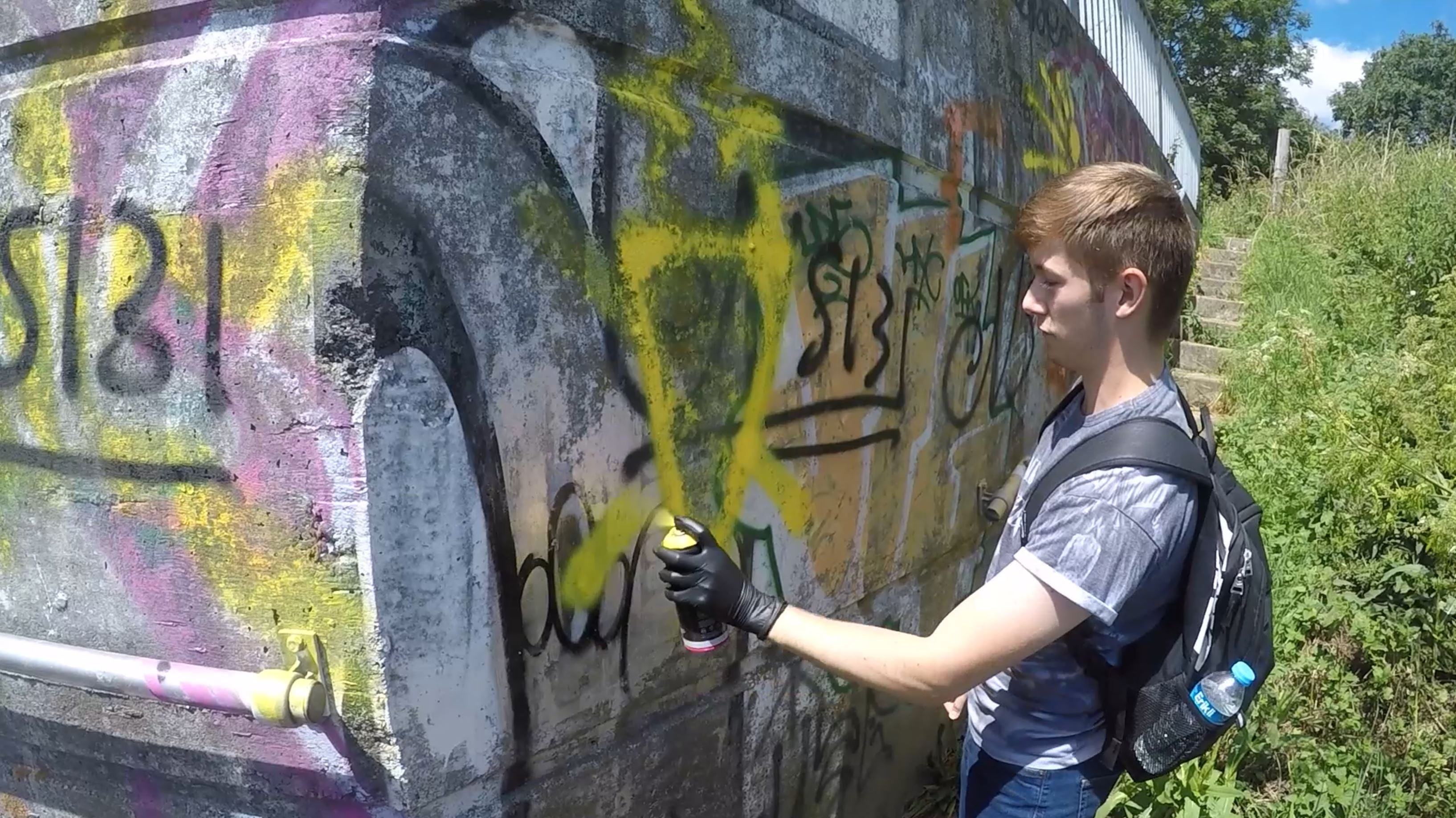 A videograb of Ben Hannam, shown to the jury during his trial for belonging to a banned neo-Nazi group