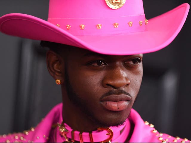 <p>Rapper Lil Nas X arrives for the 62nd Annual Grammy Awards in Los Angeles</p>