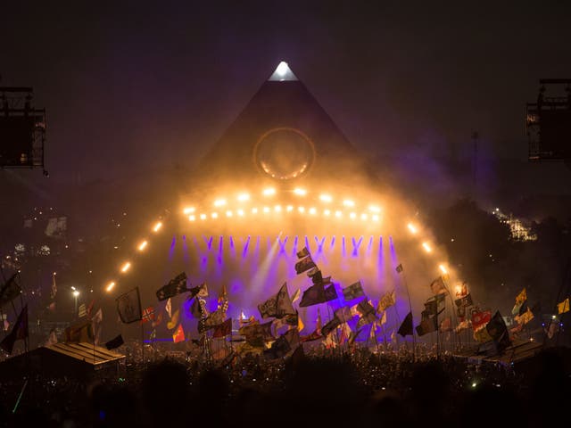 Glastonbury’s Pyramid Stage in 2019