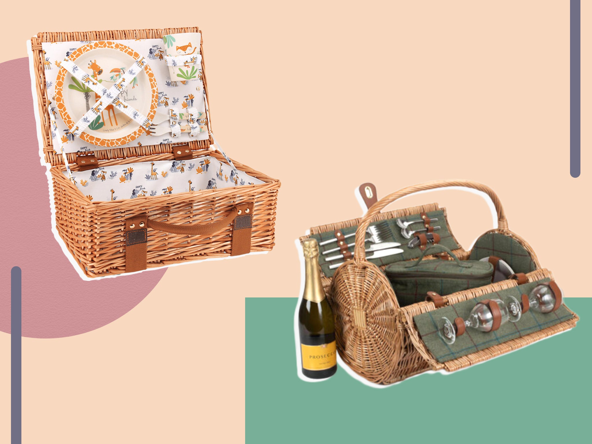 Vintage Family Home Storage Box willow Wicker Picnic Basket with Picnic Mat,as Best Holiday Gift