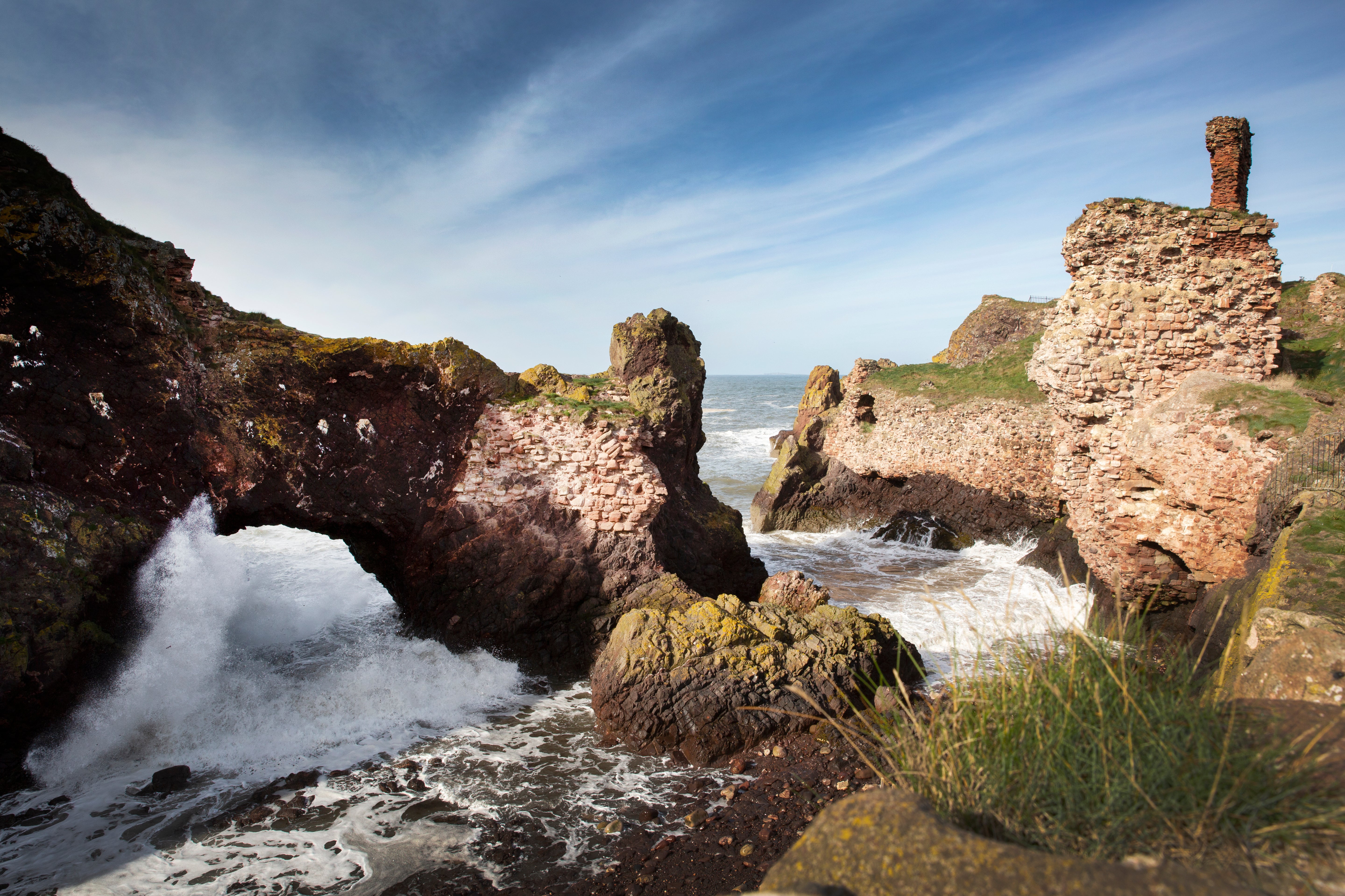 Dunbar castle remains