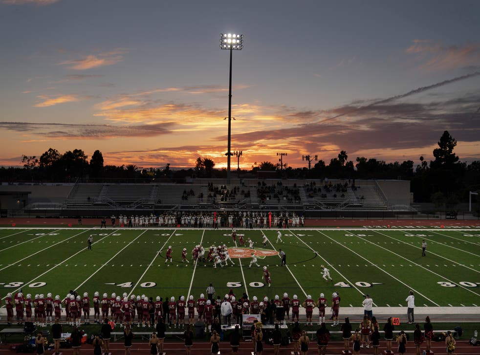 AP PHOTOS: High school football, cheer return to California High school AP PHOTOS: High school football, cheer return to California High school