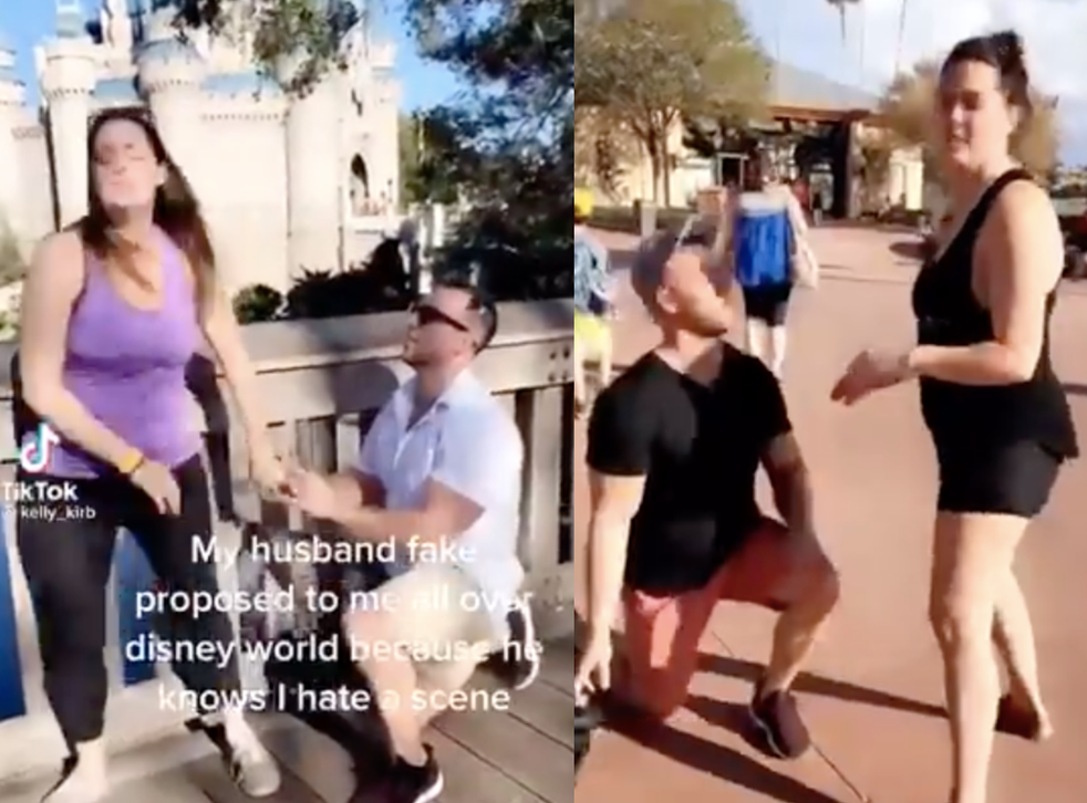 Man Fake Proposes To His Wife All Over Disney World And She Absolutely Hates It Indy100 Man Fake Proposes To His Wife All Over Disney World And She Absolutely Hates It Indy100