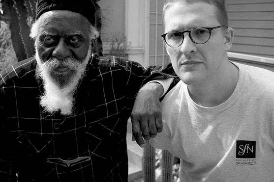 Pharoah Sanders (left) and Sam Shepherd aka Floating Points