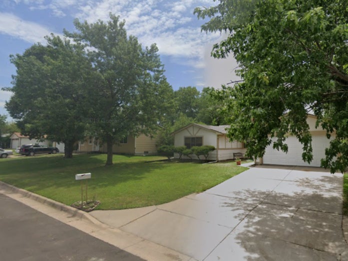 The street in Wichita, Texas, where police officers responded to a prank call on Thursday